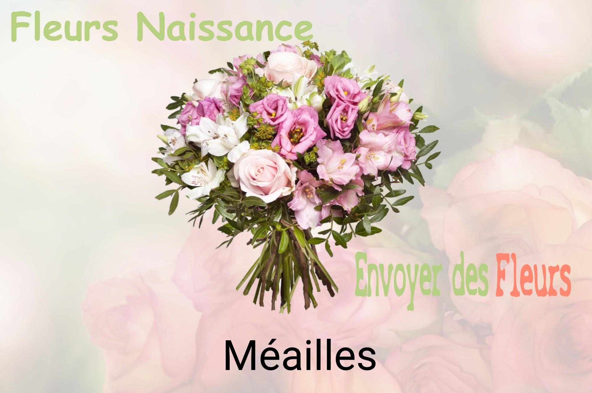 Bouquet de fleurs de naissance livré à Méailles