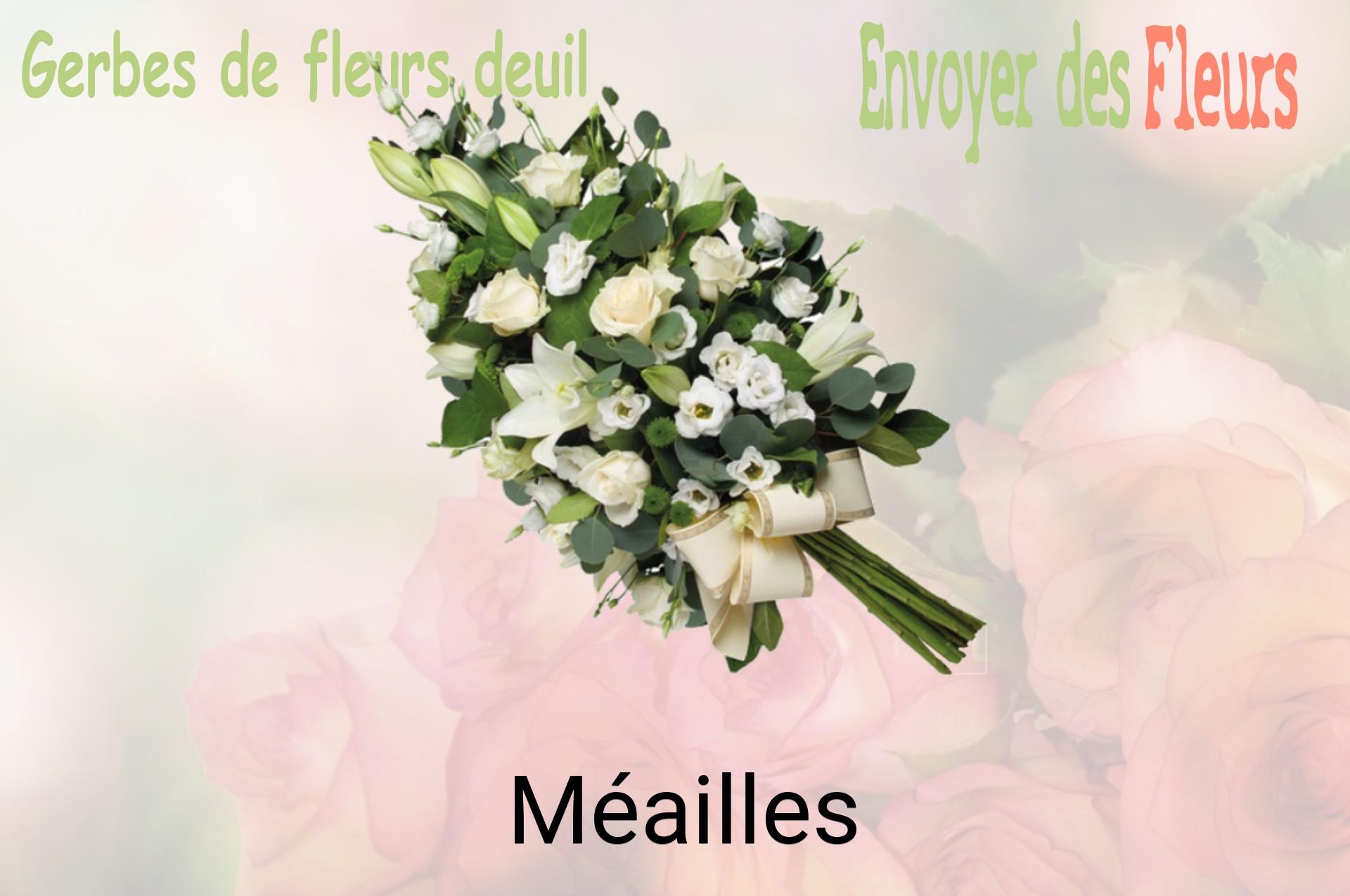 Gerbe de fleurs de deuil livrée à Méailles